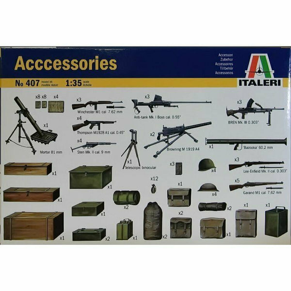 Italeri 1/35 scale WW2 Allied Battlefield Diorama ACCESSORIES