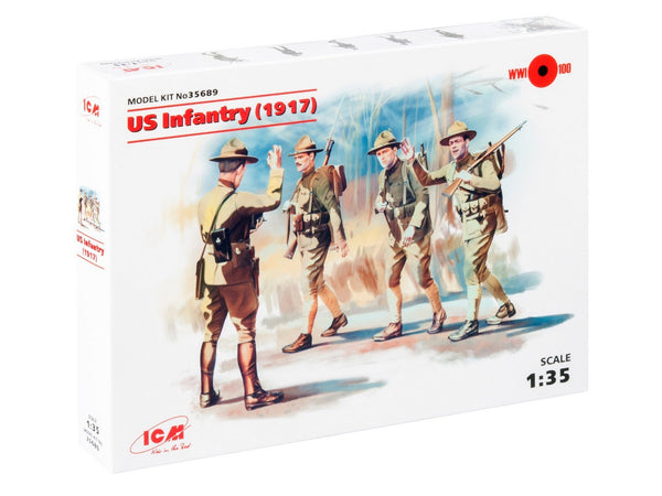 ICM 1/35 WW1 US Infantry (1917) (4 figures)