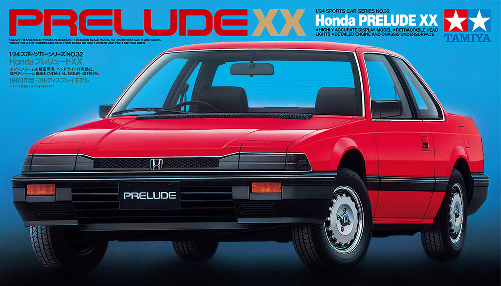 Tamiya 1/24 scale Honda Prelude XX car model kit