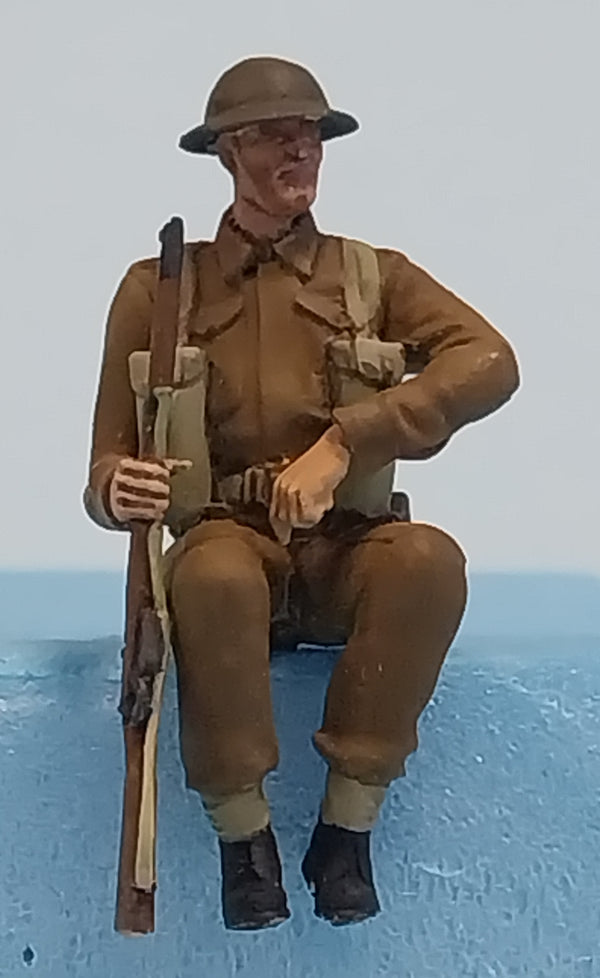 Homefront 1/35 scale WW2 British Infantry sitting #1