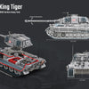 Build Army WW2 Brick building model kit King Tiger (Tiger ll) Grey