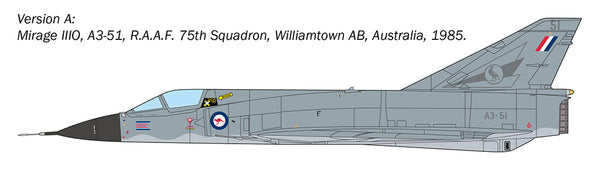 Italeri 1/48 scale Mirage III fighter aircraft