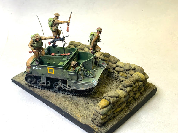 1/35 scale Sandbags Long L wall and Base 180mm x 130mm