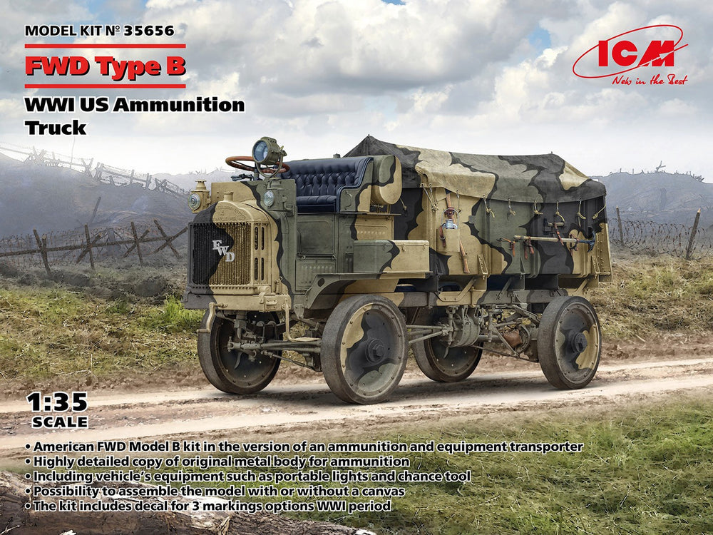 ICM 1/35 WW1 American truck FWD Type B, WWI U.S. Ammunition Truck