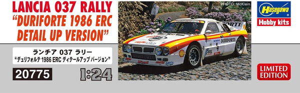 Hasegawa 1/24 1986 Lancia 037 Rally - Duriforte ERC Model Kit With Etched Metal Parts