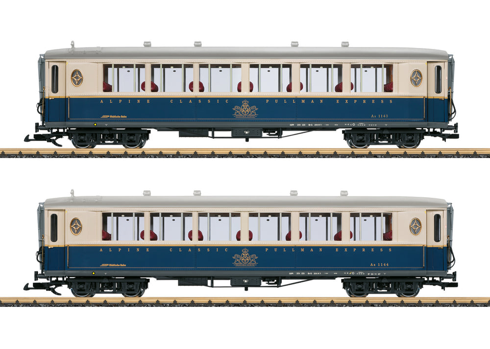 LGB COACHES Set of 2 Saloon Cars Alpine Classic Pullmann Express, Coach set Ep. V