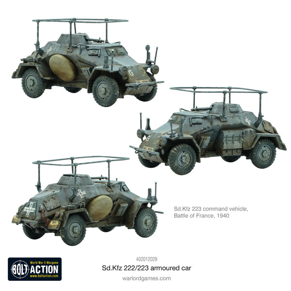 Warlord Games 28mm - Bolt Action WW2 German Sd.Kfz 222/223 Armoured Car