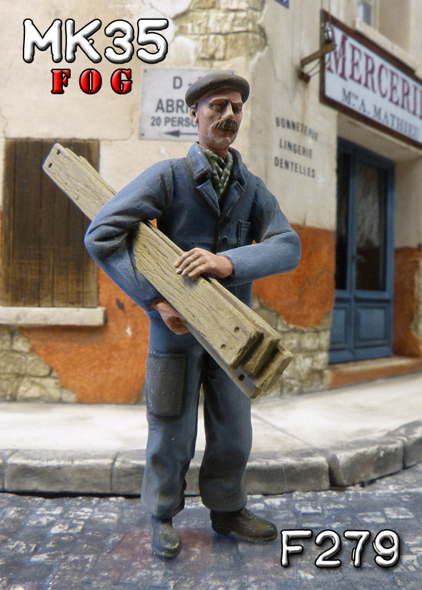 MK35 FoG models 1/35 scale resin figure kit Civilian Carrying Some Boards