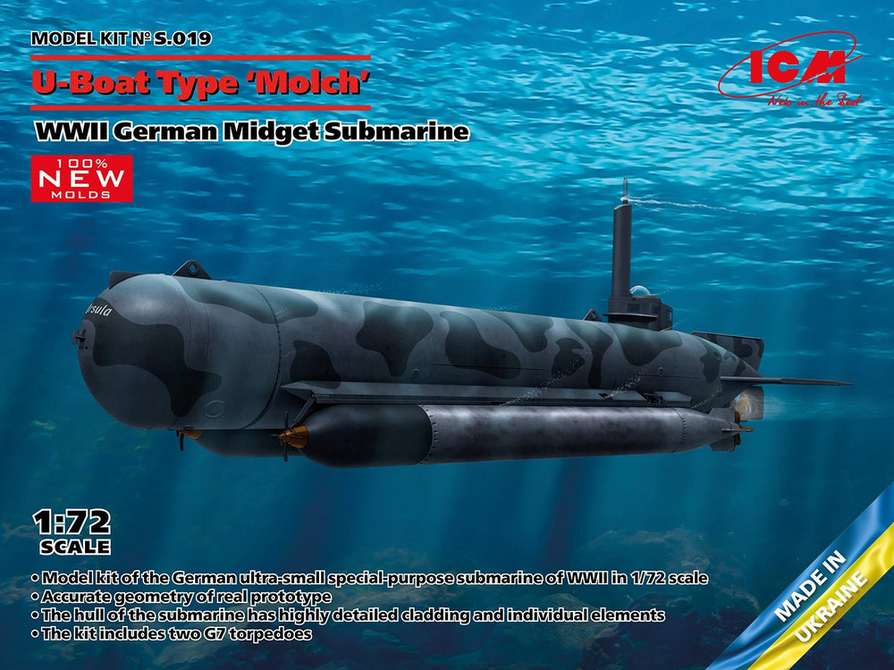 ICM 1/72 U-Boat Type 'Molch', WWII German Midget Submarine