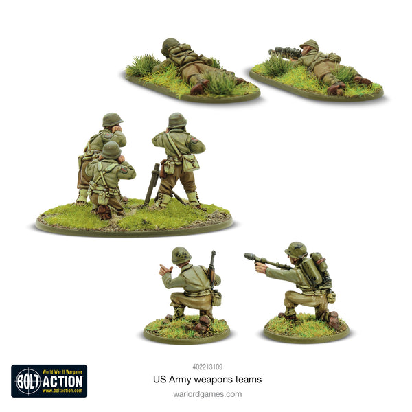 Warlord Games 28mm - Bolt Action WW2 US Army weapons teams