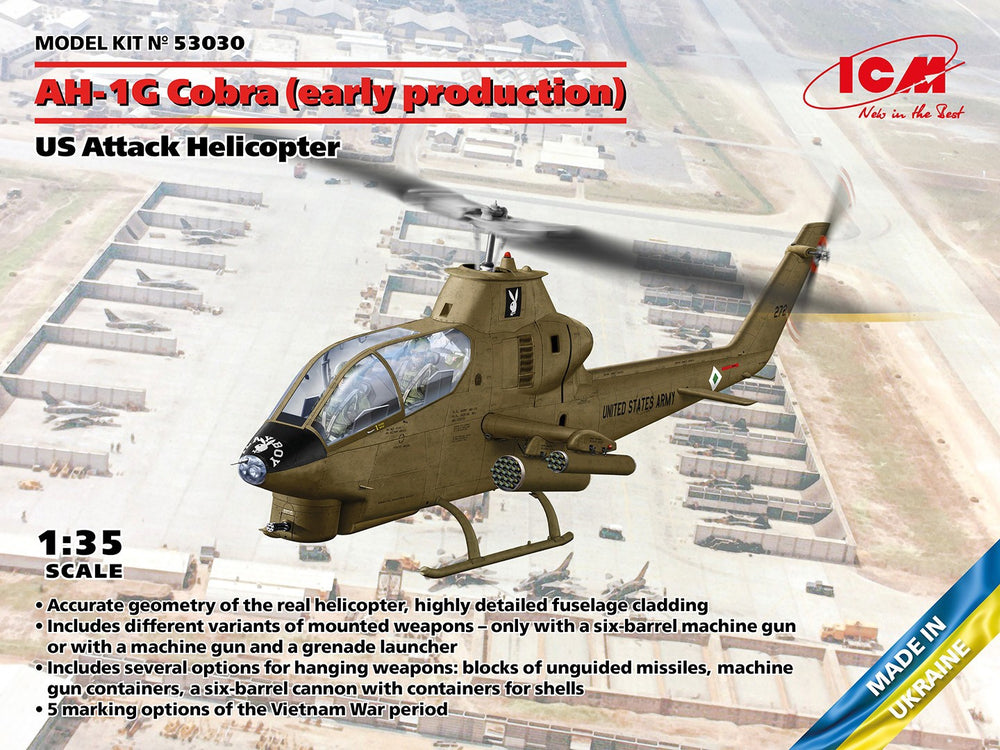ICM 1/35 AH-1G Cobra (Early Production), U.S. Attack Helicopter