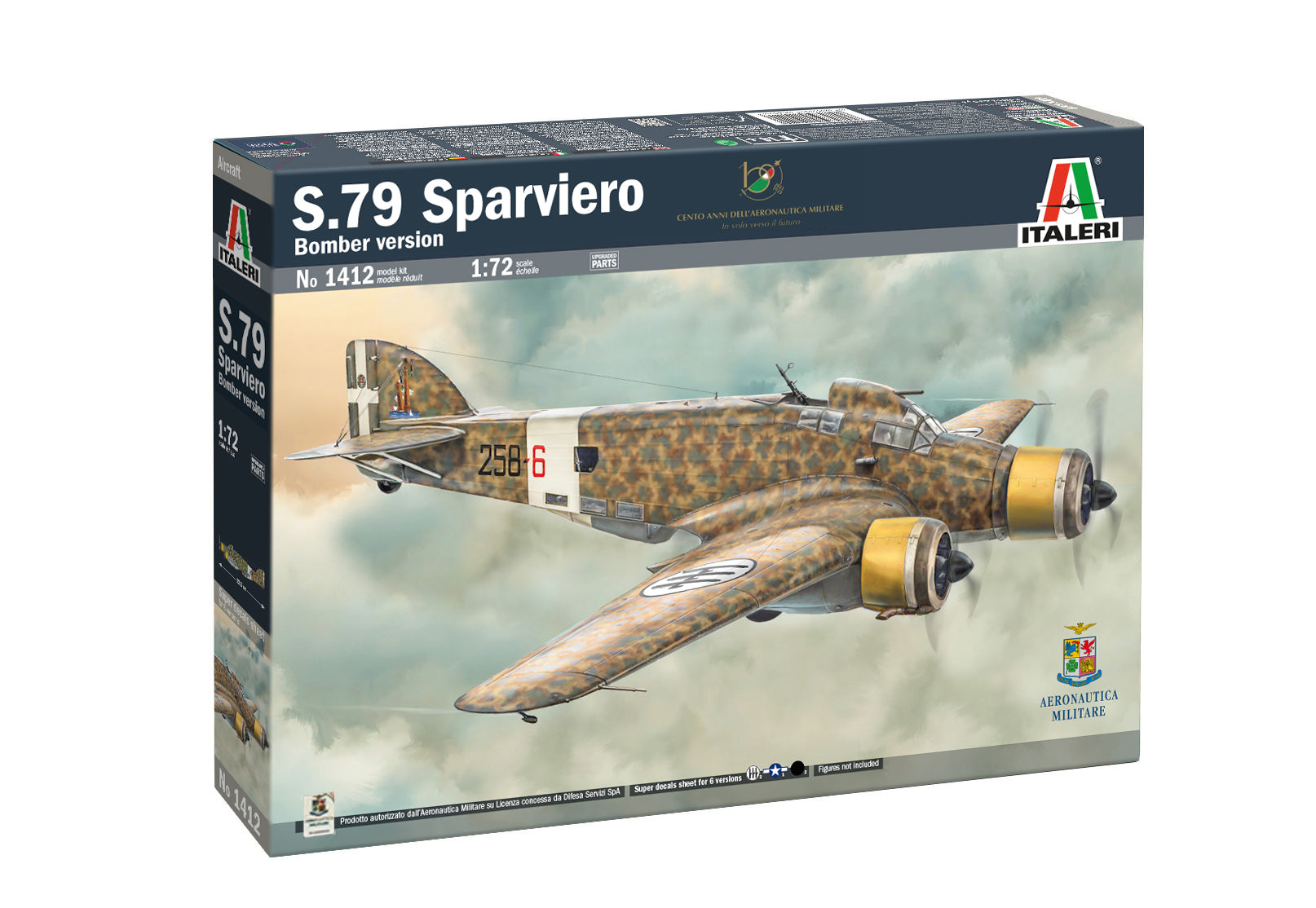ITALERI 1/72 scale WW2 Italian Sparviero SM.79 bomber version | Fields ...