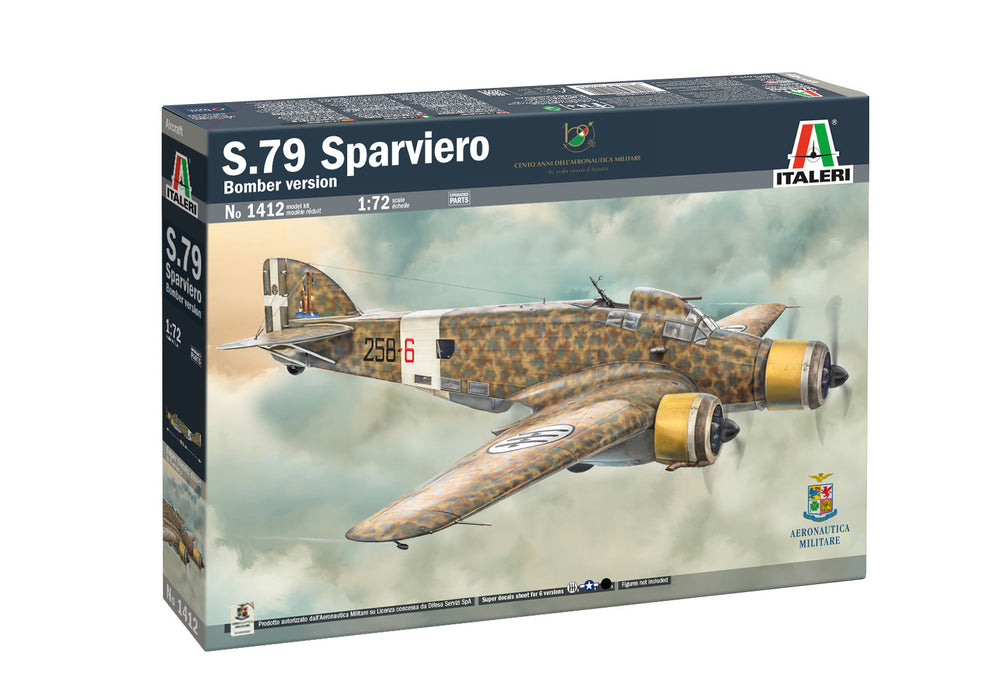 ITALERI 1/72 scale WW2 Italian Sparviero SM.79 bomber version
