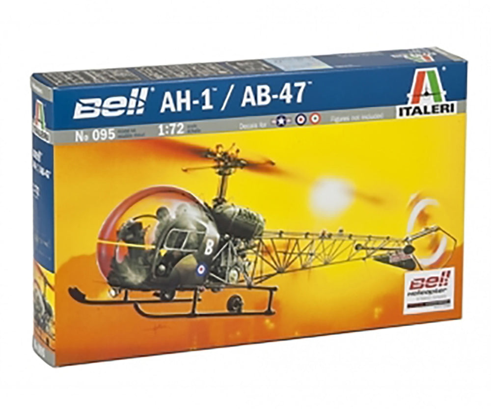 Italeri 1/72 Scale Ah.1/Ab-47 helicopter model kit