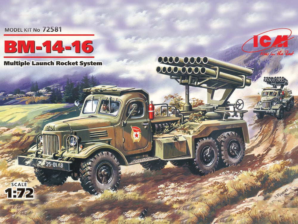 ICM 1/72 Russian BM-14-16, Multiple Launch Rocket System on ZiL-157 base