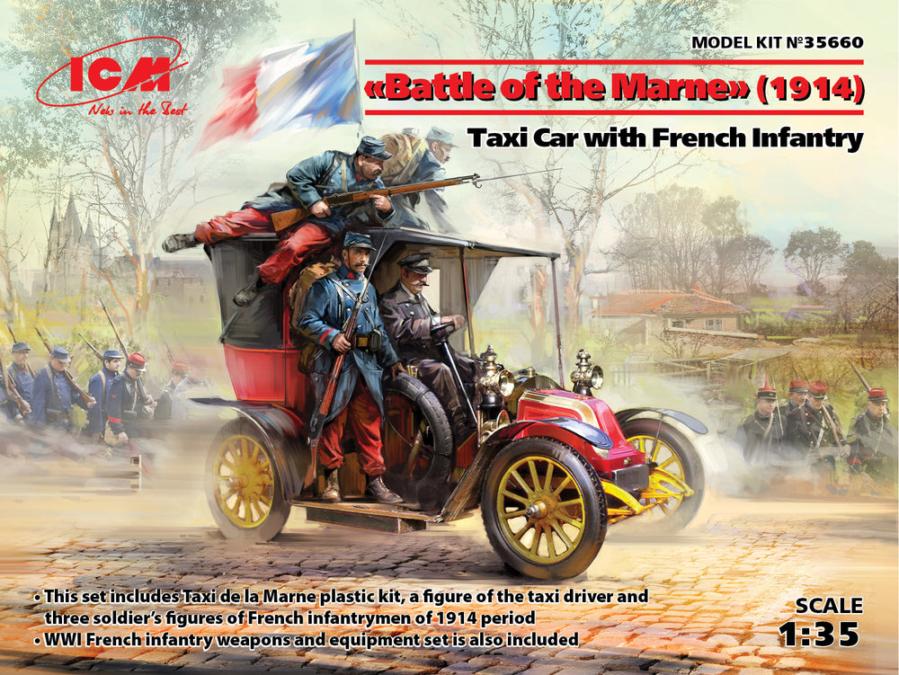 ICM 1/35 scale Battle of the Marne" (1914), Taxi car with French Infantry