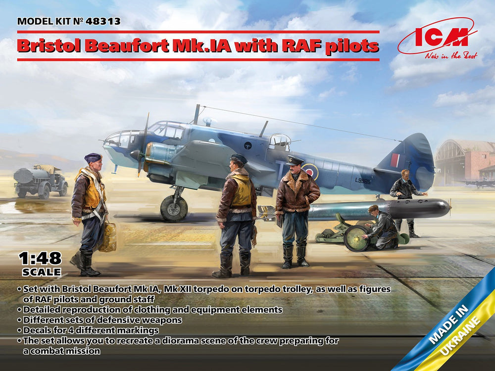 ICM 1/48 WW2 RAF Bristol Beaufort Mk.IA with RAF pilots