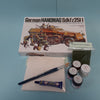 FoG GIFT SET Tamiya 1/35 scale WW2 German Hanomag Sd.Kfz. 251/1 Military model Starter kit with Diorama base, paints, brush, glue and more