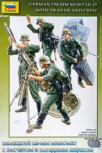 Zvezda 1/35 WW2 German 120MM Mortar 42 with crew