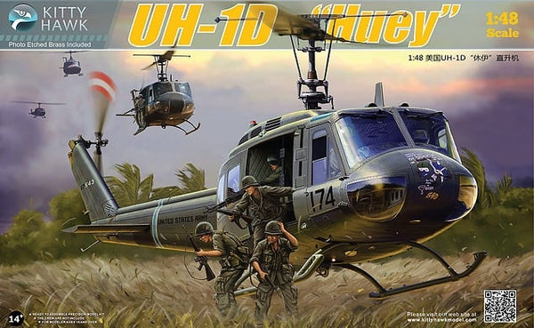 Kittyhawk 1/48 UH-1D Huey helicopter model kit