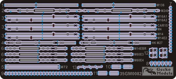 Gecko Models 1/35 Modern US Solider Combat weapons set