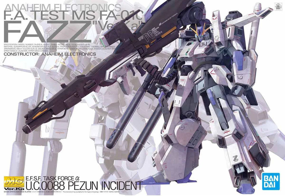 BANDAI HOBBY MG 1/100 FAZZ Version Ka