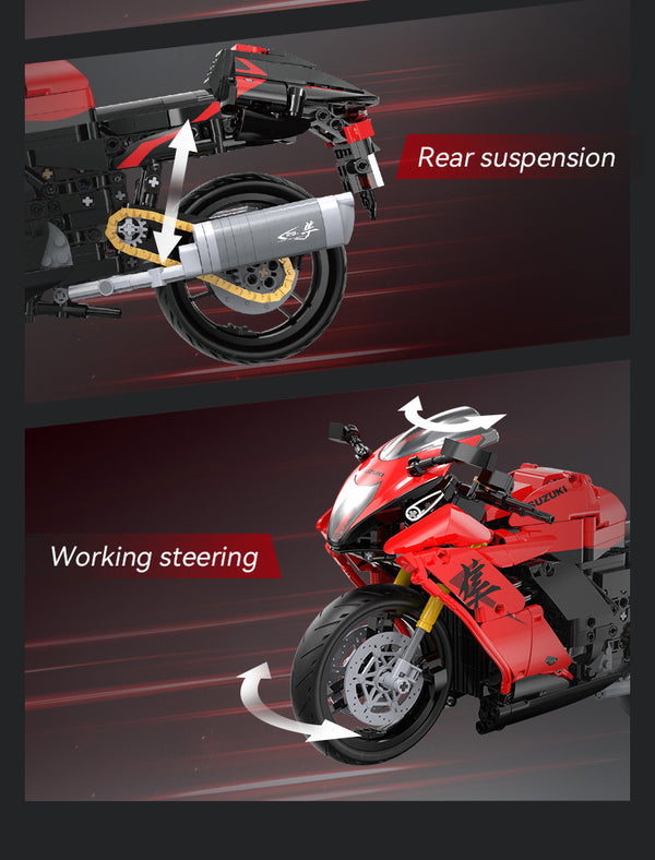 CADA BIKES 1:6 Suzuki Hayabusa Motorbike - 1043 pcs