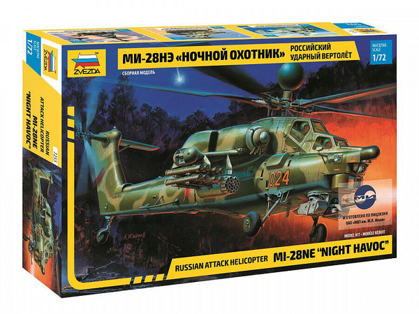 Zvezda 1/72 Soviet Mil MI-28N Russian Attack Helicopter "Havoc"