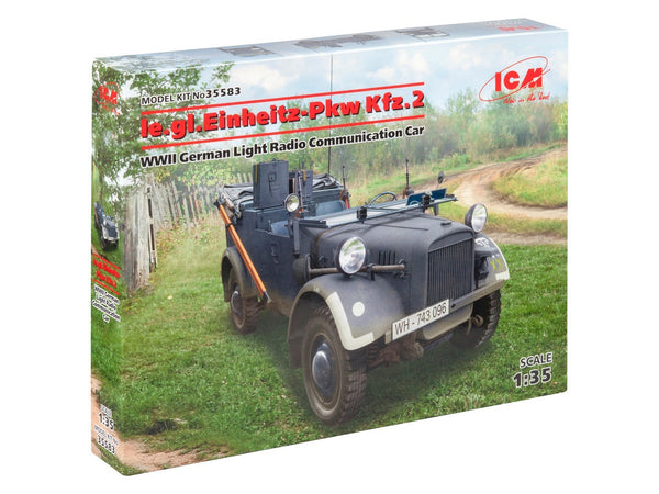 ICM 1/35 WW2 le.gl.Einheitz-Pkw Kfz.2, WWII German Light Radio Communication Car