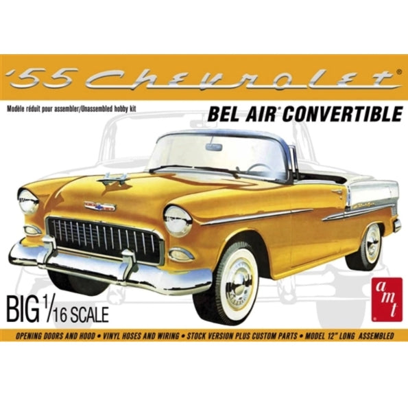 AMT 1:16 1955 Chevy Bel Air Convertible plastic assembly car model kit