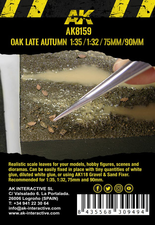 AK-Interactive 1/35 OAK LATE AUTUMN LEAVES 1:35 / 1:32 / 75mm / 90mm (7gr. Bag)