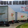 AMT 1:25 Double Header Tandem Van Trailers plastic assembly car model kit