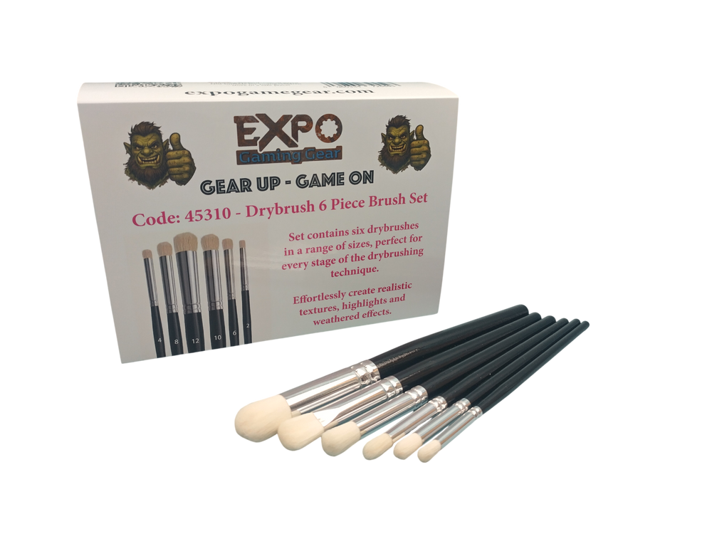 EXPO tools 6 Piece Drybrush Set with plastic case