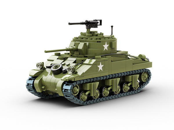 Build Army WW2 Brick building model kit M4 Sherman