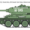 Italeri 1/35 WW2 Rusisan T34/85 Zavod 112 Tank model kit