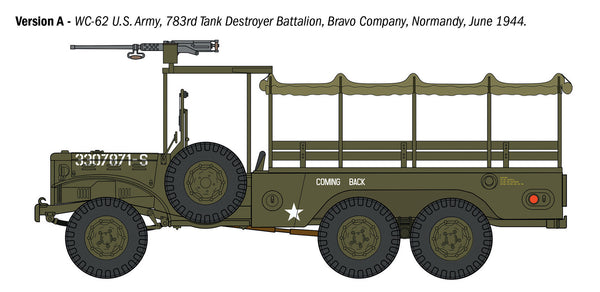 Italeri 1/35 scale MILITARY WW2 US Dodge WC62 1½ ton 6x6 Truck