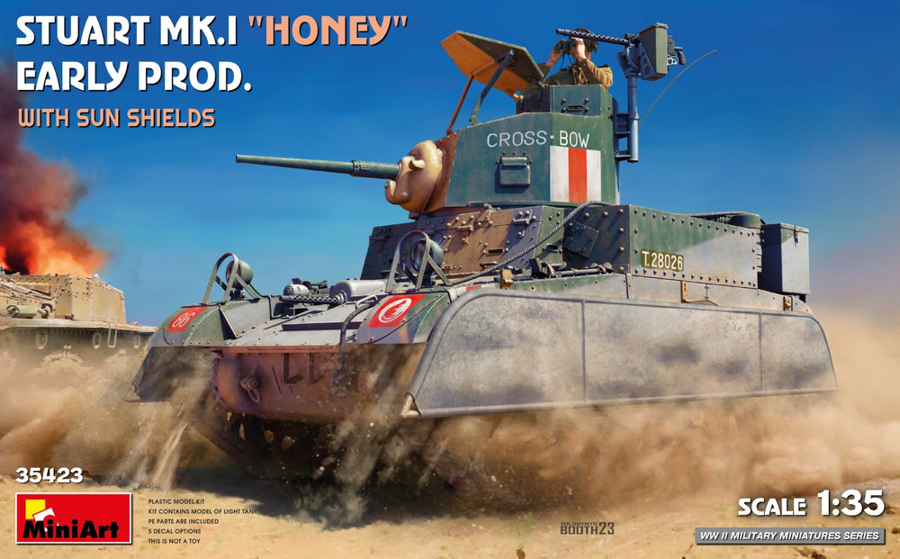 Miniart 1/35 WW2 British Stuart Mk.I  "Honey" Early Prod. Tank w/Sun Shields