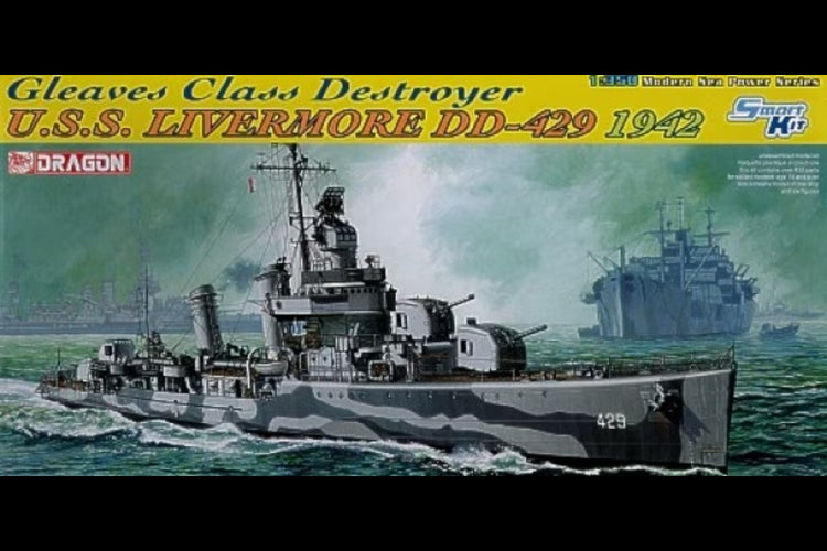 Dragon 1/350 U.S.S. Livermore DD-429 Gleaves Class Destroyer 1942