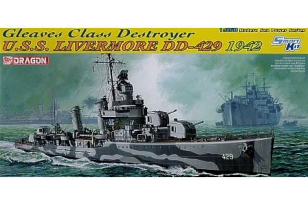 Dragon 1/350 U.S.S. Livermore DD-429 Gleaves Class Destroyer 1942