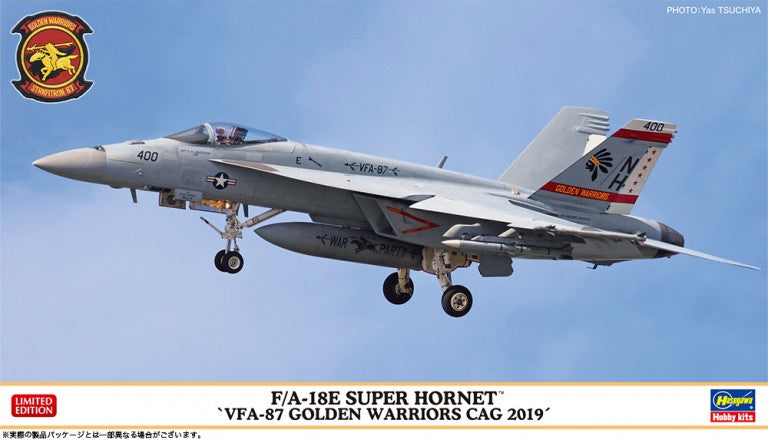 Hasegawa 1:72 F:A-18E Super Hornet 'VFA-87 Golden Warriors CAG 2019 Patch inc