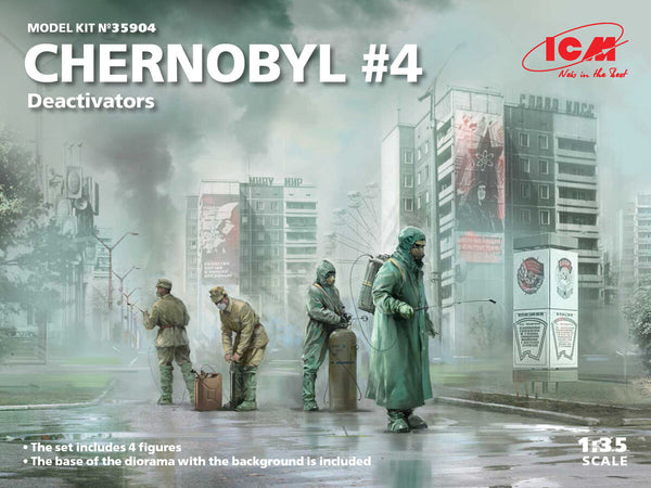 ICM 1/35 scale Chernobyl #4. Deactivators (4 figures)