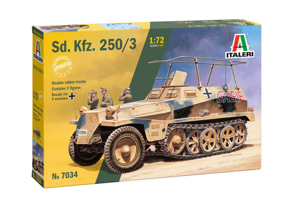 Italeri 1/72 WW2 German  SDKFZ 250/3 Greif halftrack armoured car model kit