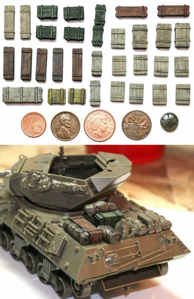Valuegear 1/56 scale, 28mm Wargaming Just Crates #1 (32 Pieces) (Crates From Sets #1 & 2)