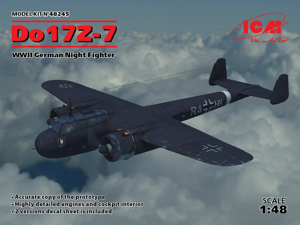 ICM 1/48 WW2 Do 17Z-7, WWII German Night Fighter