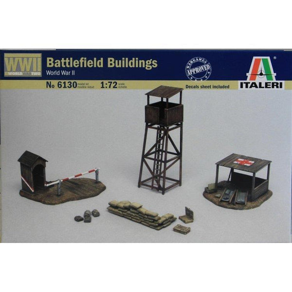 ITALERI 1/72 Scale WW2 BATTLEFIELD BUILDINGS watch tower sentry box