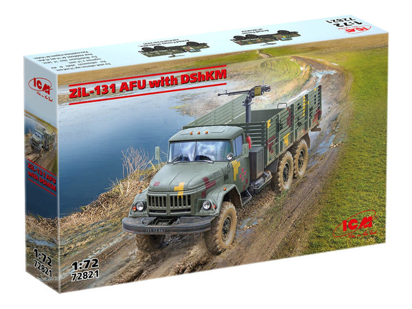 ICM VEHICLES 1:72 ZiL-131 AFU Truck with DShKM