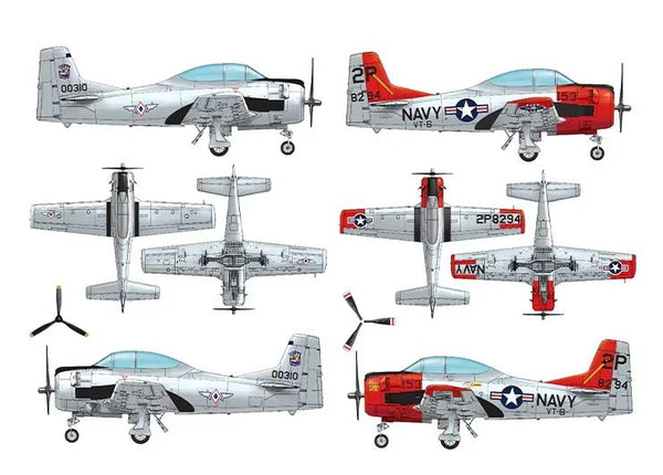 Kitty Hawk 1/32 Scale T-28B/D Trojan aircraft Model Kit