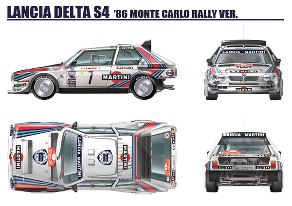 NUNU 1/24 Lancia Delta S4 Martini Montecarlo 1986