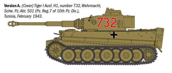 Italeri 1/35 scale MILITARY WW2 German Pz. Kpfw. VI Tiger I Ausf. E/H1 tank model kit