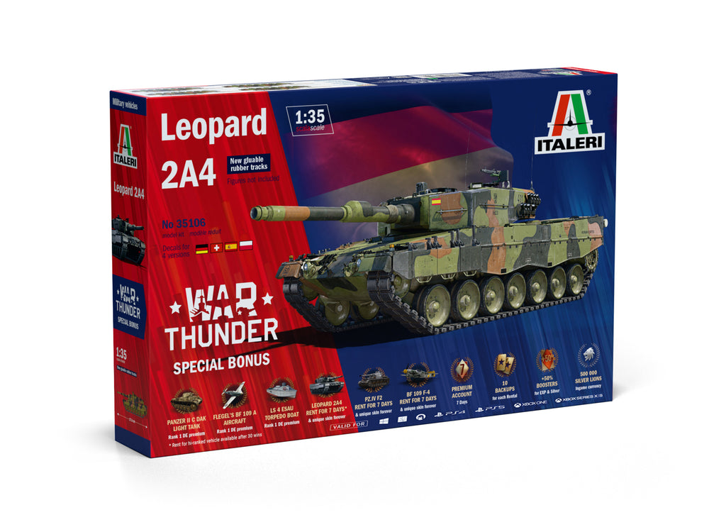 Italeri 1/35 MILITARY Leopard 2A4 Tank World of tanks version